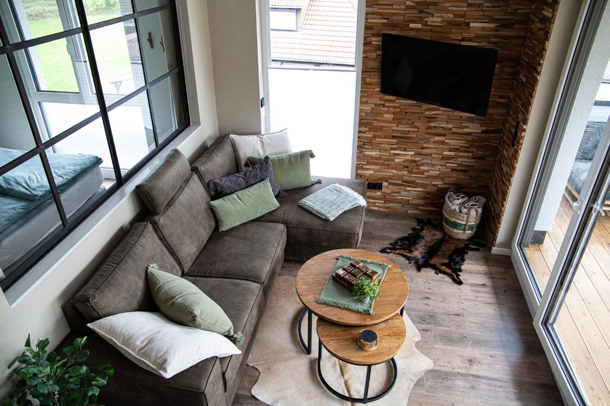 Penthouse Mit Terrasse & Sauna - Wildecker Ferienbutze Honebach